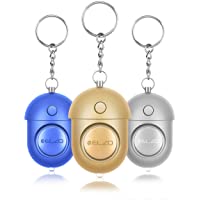 ELZO Alarma Personal- 3 Piezas 140DB Alarma Seguridad Autodefensa con Función de Iluminación para Seguimiento-Pánico…